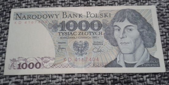 banknot tysiączłotowy w 1995 roku